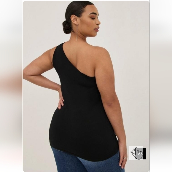Torrid Foxy One Shoulder Cutout Top, subtly sexy, plus size 5x,  black - Picture 3 of 6